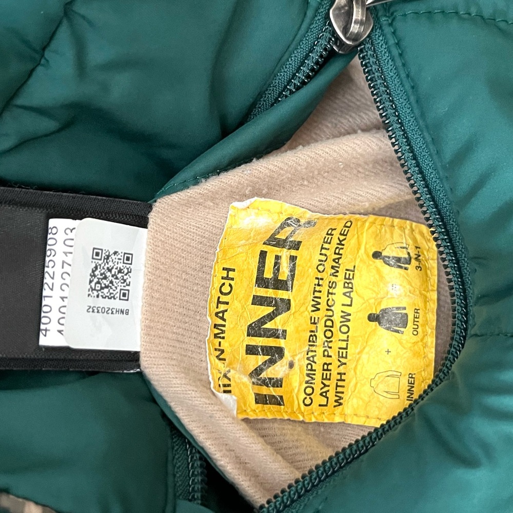 THE NORTH FACE Little Boy Reversible Jacket Size 10 Medium Grey white and Brow - Picture 11 of 13